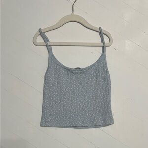 Brandy Melville Blue Gray Fitted Crop Camisole
